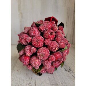 Beaded apple bundle fruit ball ornament Xmas leaf
